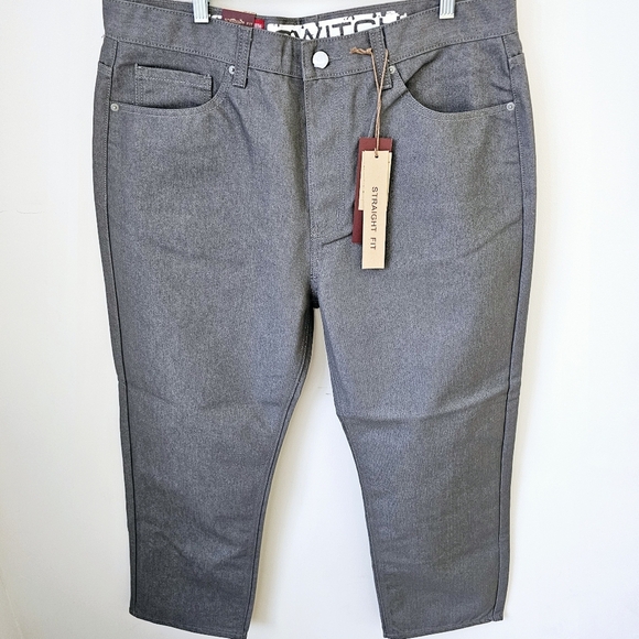 Men's Straight Fit Jeans - Gray - Picture 4 of 8